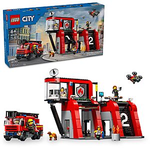 843-Piece LEGO City: Fire Station w/ Fire Truck & Attachaments $63.95 + Free Shipping