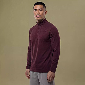 VRST Men's Circuit Seamless 1/4 Zip Pullover (Burgundy)  $20.23 + Free Shipping