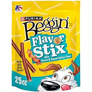 [SnS] $6.64 | Purina ​​Beggin’ Flavor Stix With Bacon & Peanut Butter Flavor​ - 25 oz. Pouch at Amazon
