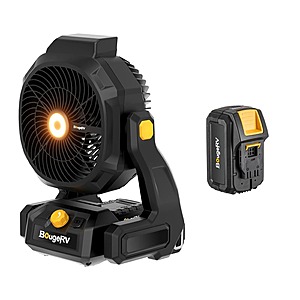 BougeRV F02 Portable Cordless Outdoor Fan with 144Wh Battery $70 + Free Shipping