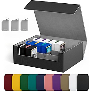 UAONO 3-Row Trading Card Storage Box w/ 10 Dividers & 3 Stoppers (1800 Card Capacity) $17.80 + Free Shipping w/ Prime or on $35+