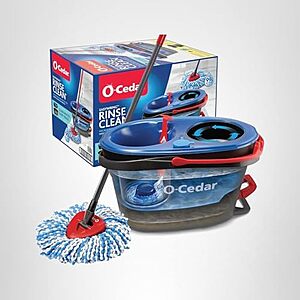 [AC] $34.99 | O-Cedar EasyWring RinseClean Microfiber Spin Mop & Bucket Floor Cleaning System at Amazon