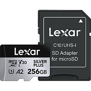 Lexar 256GB Professional SILVER microSDXC Card $62.99