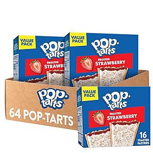 [SnS] $13.95 | 4-pk 16-ct Pop-Tarts Breakfast Toaster Pastries (Frosted Strawberry) at Amazon
