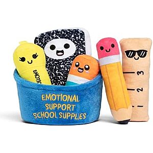 [AC] $9 | Emotional Support School Supplies Plush by Relatable at Amazon
