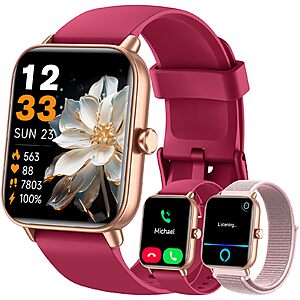 62% OFF Hingso 1.85" Alexa Smart Watch w/ Bluetooth Calling, 120+ Sports Modes & 2 Bands - $22.39 Shipped (Reg. $59.99)