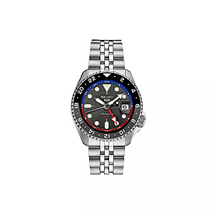 Seiko 5 Sports GMT Men's 43mm Charcoal Dial Stainless Steel Automatic Watch - SSK019 $297