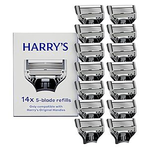 [SnS, AC] $15.41* | 14-Count Harry's 5-Blade Men's Razor Blade Refill Cartridges at Amazon