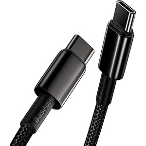 3.3' Baseus 100W PD 5A QC 4.0 Fast Charging Braided USB-C to USB-C Cable $4 + Free Shipping w/ Prime or on $35+