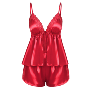 Ekouaer Women's Satin Bow Tie Camisole & Shorts Pajama Set (Various) $8 + Free Shipping w/ Prime or on $35+