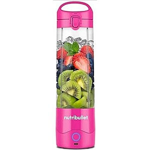 nutribullet Portable Blender, Cordless, 20oz Vessel, Personal Blender, USB-C Rechargeable, Bright Pink $18.99