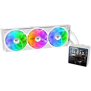 Thermaltake TH360 V3 Ultra ARGB 360mm CPU Liquid Cooler w/ 3.95" TFT LCD: White $98, Black $101.99 + Free Shipping