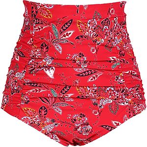 COCOPEAR Women's Ruched High Waisted Bikini Bottom (various) $11.49 + Free Shipping w/ Prime or on $35+