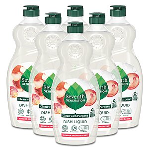[S&S, AC] $13.53: Seventh Generation Dish Soap Liquid Summer Orchard Scent (Pack of 6) 19 oz
