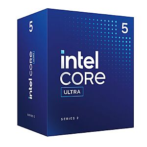 Intel Core Ultra 5 225 3.3 GHz 10-core 10 threads 20 MB cache BX80768225 $130.52 + Free Shipping