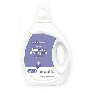 82.5-Oz Amazon Basics Concentrated Liquid Laundry Detergent (Various Scents) $6.70 w/ S&S or less + Free Shipping w/ Prime or on $35+