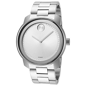 Movado - Bold Quartz Silver Dial Men's Watch - 42mm - Free Shipping - $195.5