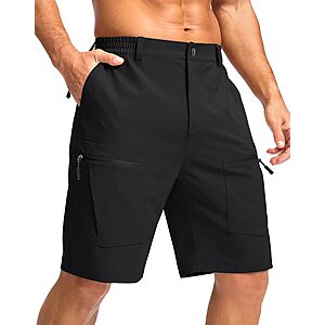 Pudolla Men's 9" Lightweight Stretch Hiking Cargo Shorts w/ 5 Pockets (Various) $14.99 + Free Shipping w/ Prime or on $35+