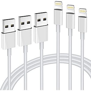3-Pack 6' Hi-Mobiler MFi Certified Lightning Cable $2.99 + Free Shipping