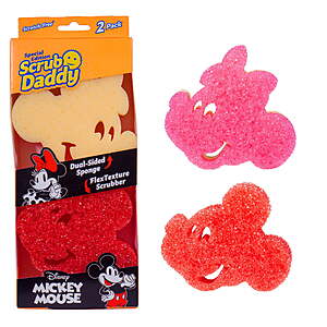 2-Pack Scrub Daddy: Disney Mickey & Minnie Mouse Non-Scratch Cleaning Sponges $4.97 + Free S&H w/ Walmart+ or on $35+