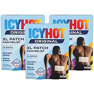 [SnS] $13.22 | 3-Pack 3-Count Icy Hot Medicated Patch XL Extra Strength Pain Relief Patch at Amazon