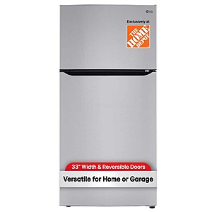 LG 24 cu. ft. Garage Ready Stainless Steel Top Mount Freezer Refrigerator $806.55 + Free Shipping
