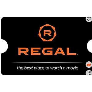 $50 Regal gift card, $39, Newegg