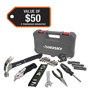Husky 52-Piece Homeowner's Tool Kit, $29.88, free shipping, or as low as $23 in store, Home Depot