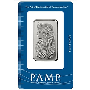 1 oz Platinum Bar PAMP Suisse Lady Fortuna Veriscan (New in Assay) - $1640