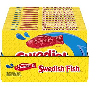 [SnS, AC] $5.92 | 12-Pack 3.1-Oz Swedish Fish Soft & Chewy Candy at Amazon