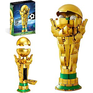 446-Piece Gohero Soccer Trophy Building Set w/ Opening Sphere & Hidden Mini Balls $20.99 + Free Shipping w/ Prime or on $35+