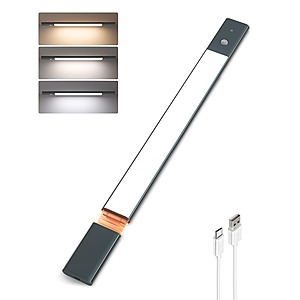 EZVALO 19.7" Wireless Rechargeable 2200mAh Motion Sensor LED Under Cabinet Light $8.99 + Free S&H w/ Prime