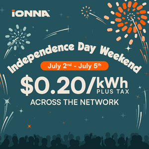 IONNA Charging July 2 - July 5 $0.20/kWh + tax