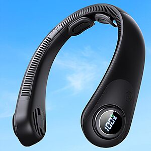 Prime: BEYYON Portable Neck Fan w/ LED Display (Black or Dark Blue) $12.99 + Free Shipping