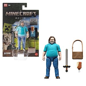 4" Minecraft Movie Steve Action Figure w/ Accessories $6.39 + Free Shipping w/ Prime or on $35+