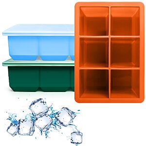 3-Pack Excnorm Reusable Silicone 2" Ice Cube Molds w/ Lids $10.19 + Free Shipping w/ Prime or on $35+