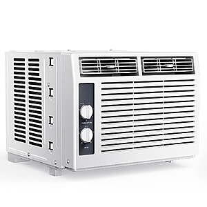 SIMZLIFE 5,000 BTU Window Air Conditioner, Cools Up To 150 Sq Ft, Knob,2 Cooling Modes,Without Remote Control, White $119.99
