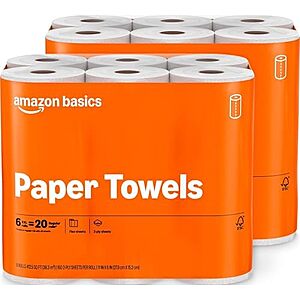 [SnS] $11.92* | 12-Count Amazon Basics 2 Ply Flex-Sheets Paper Towels at Amazon