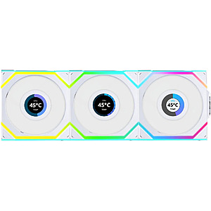 Lian Li UNI Fan SL LCD Wireless 120mm ARGB Fan (Triple Pack, White) $59.99 & More + Free Shipping