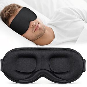 Vynix 3D Blackout Sleep Mask for Side Sleepers (Black) $4.99 + Free Shipping w/ Prime or on $35+