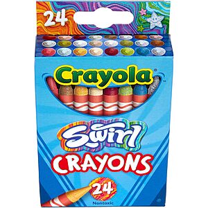 24-Count Crayola Swirl Crayons $2.68 + Free Shipping w/ Prime or on $35+