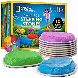 $24.53: National Geographic Stepping Stones for Kids, Durable Non-Slip Stones