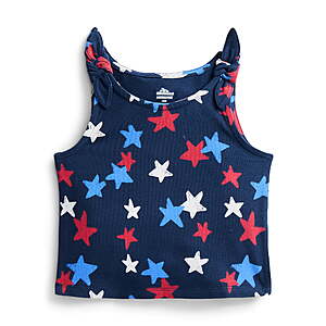 $1.00: Way To Celebrate Fourth of July Toddler Girls Patriotic Americana Knot Tank Top, Sizes 12M-5T