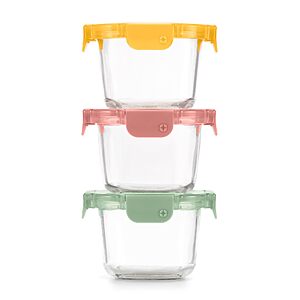 3-Pack 2-Cup Ello Color Lock Glass Meal Prep Containers w/ Airtight Lids $10.99 + Free Shipping w/ Prime or on $35+