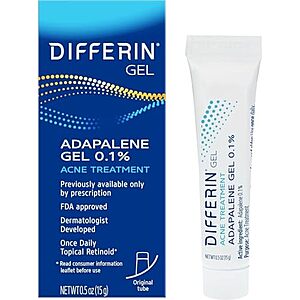 [SnS, AC] $5.10* | 0.5oz Differin Acne Treatment Face Gel w/ 0.1% Adapalene (30-Day Supply) at Amazon