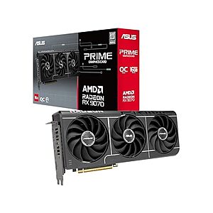 $494.99 | ASUS Prime AMD Radeon RX 9070 16GB at Woot!