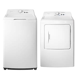 Package - Insignia™ - 3.7 Cu. Ft. High Efficiency 12-Cycle Top-Loading Washer and 6.7 Cu. Ft. Electric Dryer with Sensor Dry - White $749.98 Bestbuy.com
