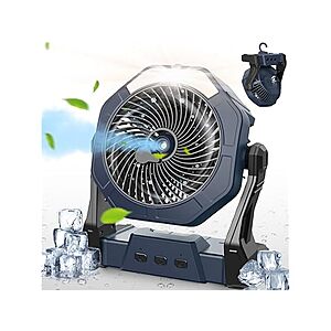 Ausic 250ml Portable Rechargeable Misting Fan w/ LED Light & 330° Rotation $19.99 + Free Shipping w/ Prime or $6 Fee per Order