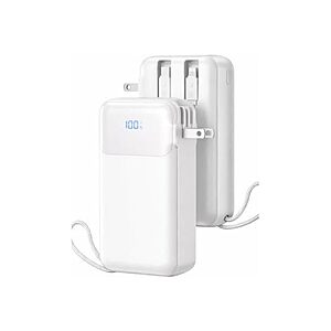 50000mAh Portable Charger w/ Built-in Cables & Wall Plug $14.99 + Free Shipping w/ Prime or $6 Fee per Order