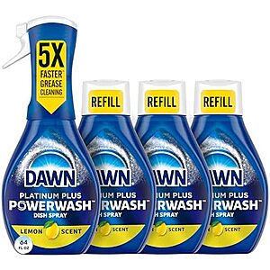 [SnS, AC] $11.16* | 4-Pack 16-Oz Dawn Platinum Powerwash Dish Spray (Fresh Scent) at Amazon
